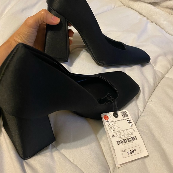 ZARA SHOES NEW WITH TAGS SQUARE HEEL - Picture 6 of 12